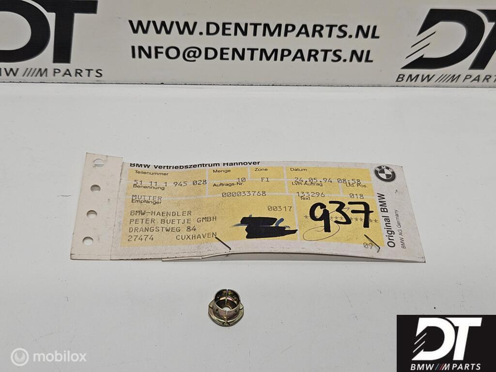 Body nut BMW 7-serie E32 51111945028, Nieuw, Ophalen of Verzenden, BMW, BMW