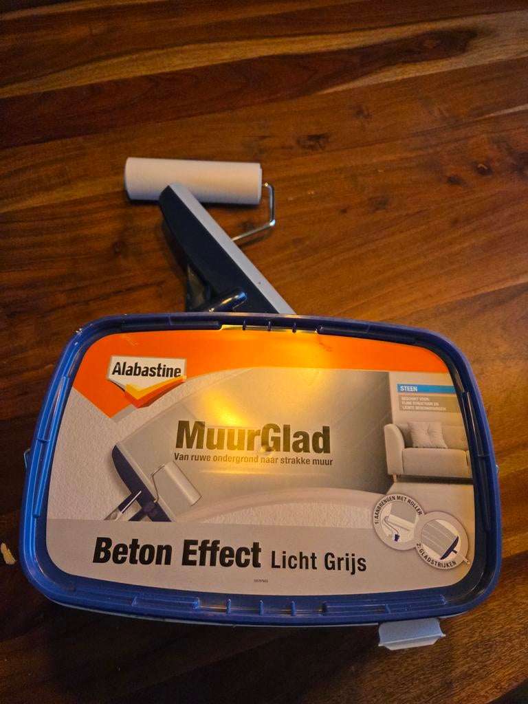 Alabastine MuurGlad Beton Effect Licht Grijs, Doe-het-zelf en Verbouw, Verf, Beits en Lak, Ophalen