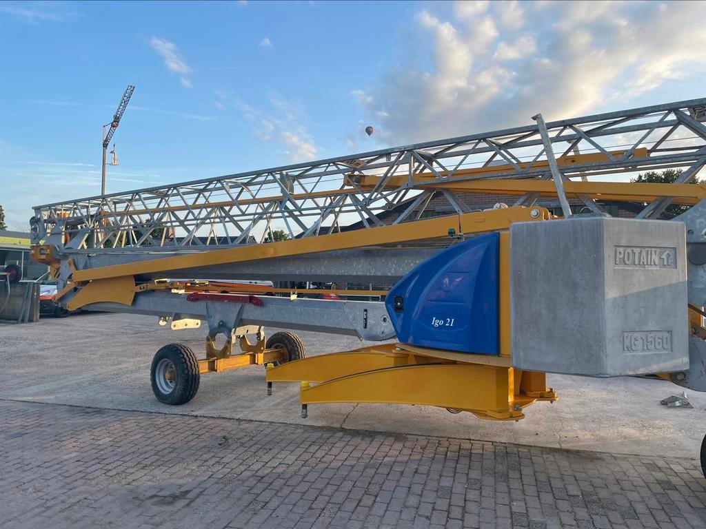 3x potain igo 21 26m snelmontagekraan 10 ton meter bouwkraan, Ophalen