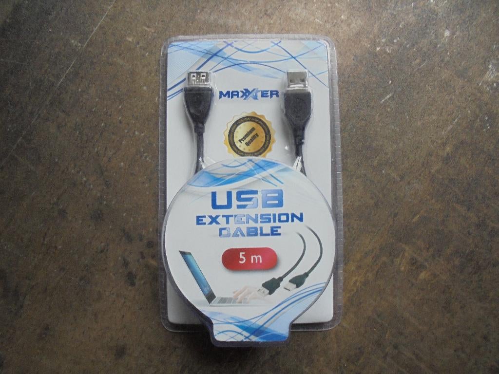 USB Extension Cable Maxxter (zie foto's), Ophalen of Verzenden, Nieuw