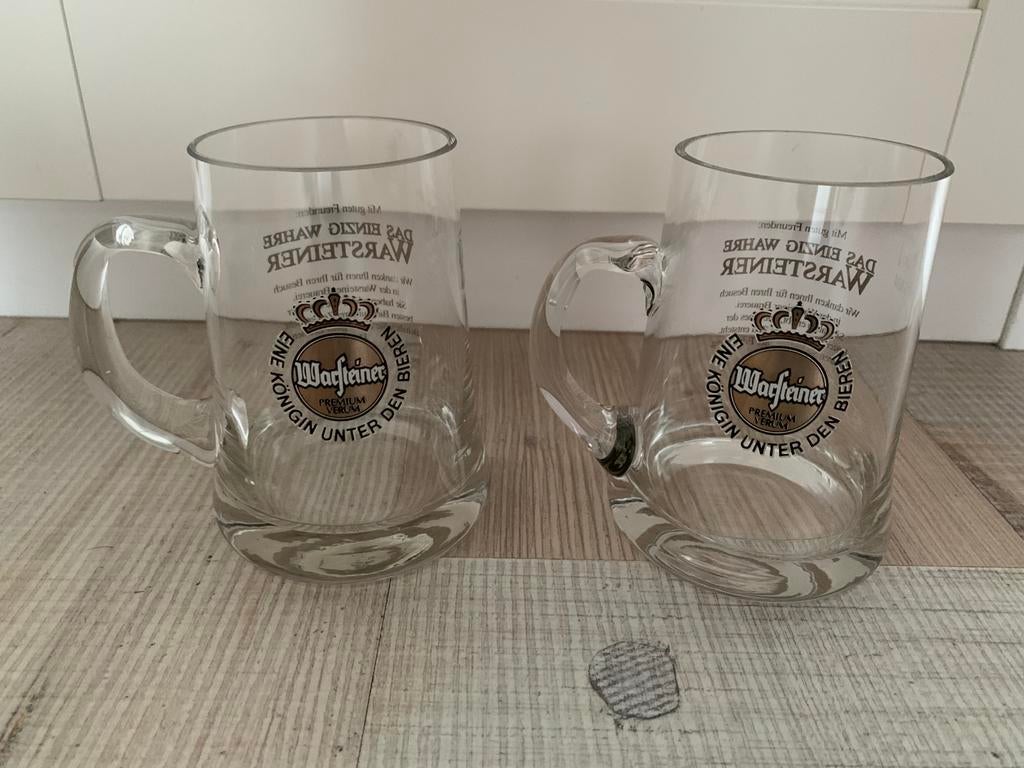 2x Warsteiner bierpullen, Ophalen of Verzenden, Zo goed als nieuw, Flesje(s), Overige merken