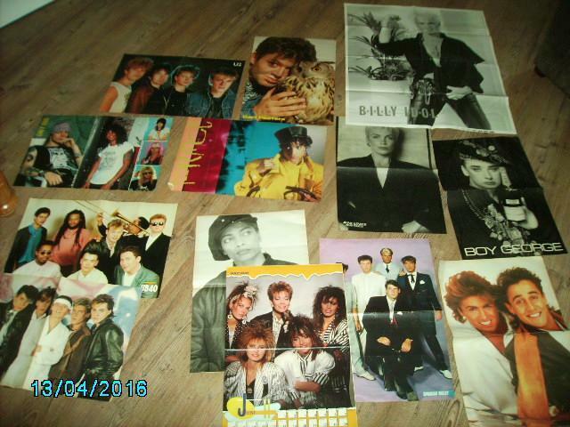 Posters jaren 80 oa wham,  a-ha, sting, u2, dolly dots ea, Verzamelen, Posters, Verzenden, Zo goed als nieuw, A1 t/m A3, Film en Tv
