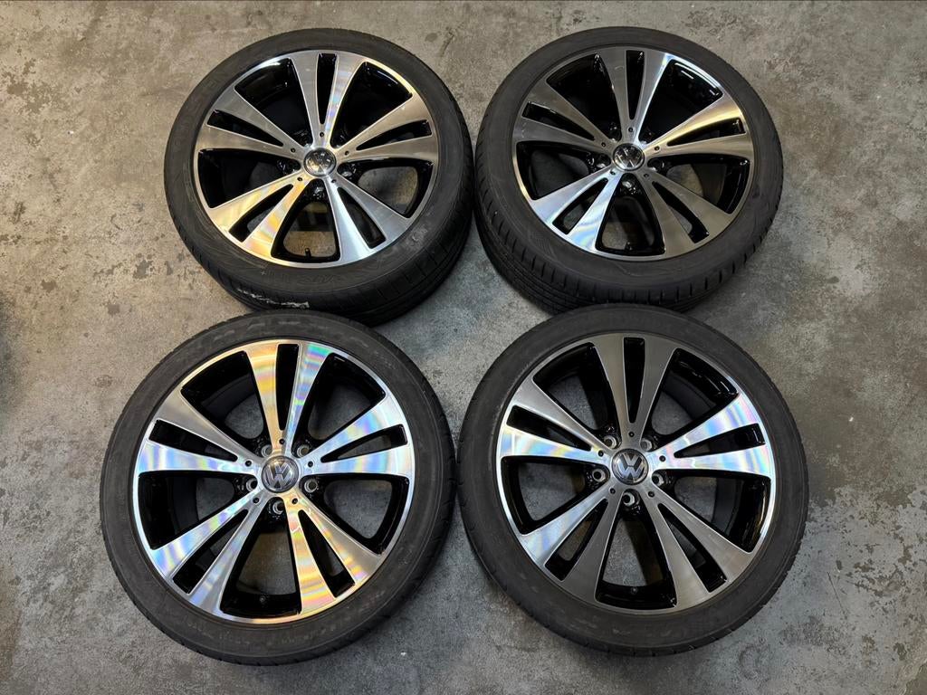 ✅ 18 inch Scirocco velgen 5x112 Golf 7 8 R Passat Caddy, Ophalen, 18 inch, Gebruikt, Banden en Velgen