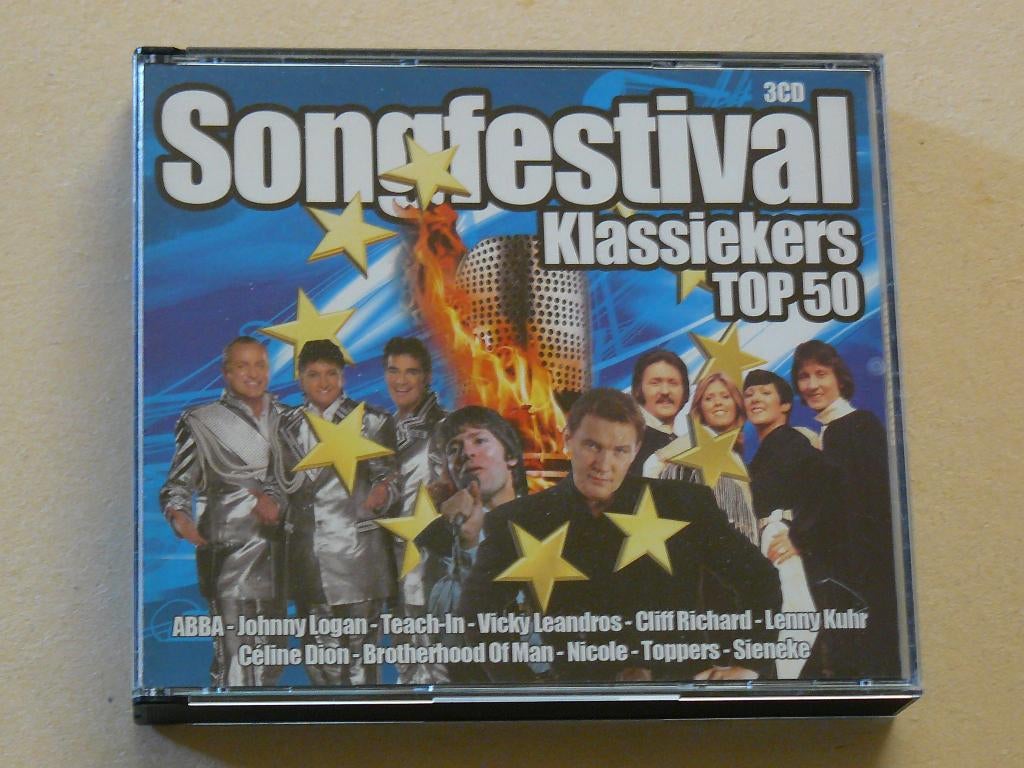 3 CD box Eurovisie Songfestival klassiekers top 50, Verzenden, Gebruikt, Pop, Boxset