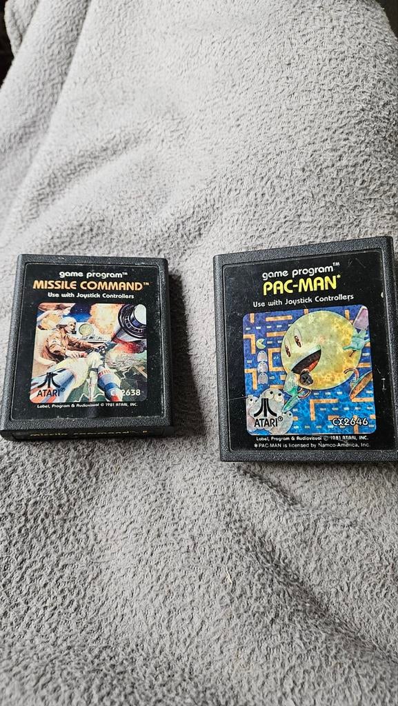 Atari 2600 Games: Pac-Man & Missile Command, Spelcomputers en Games, Games | Atari, Avontuur en Actie, Gebruikt, 1 speler, Ophalen of Verzenden