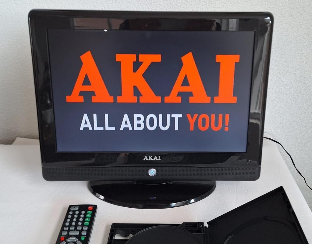 Leuke camper / caravan tv met DVD speler. Akai. (12V), Ophalen of Verzenden, Gebruikt, 50 Hz, Overige merken