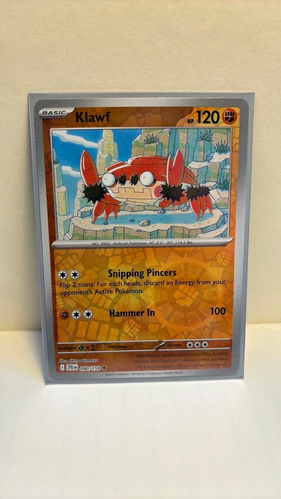 Klawf 090/159 reverse holo journey together pokemon kaart, Ophalen of Verzenden, Nieuw