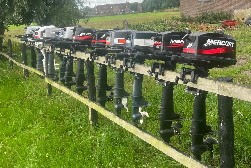 buitenboordmotoren, 2 en 4 takt, kort en langstaart, Ophalen, Gebruikt, Benzine, 5 tot 10 pk