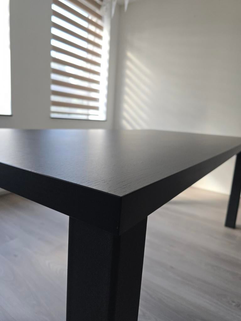 Zwart houten eettafel 190x90 van €613 voor €200, Ophalen, Eikenhout, 50 tot 100 cm, Zo goed als nieuw