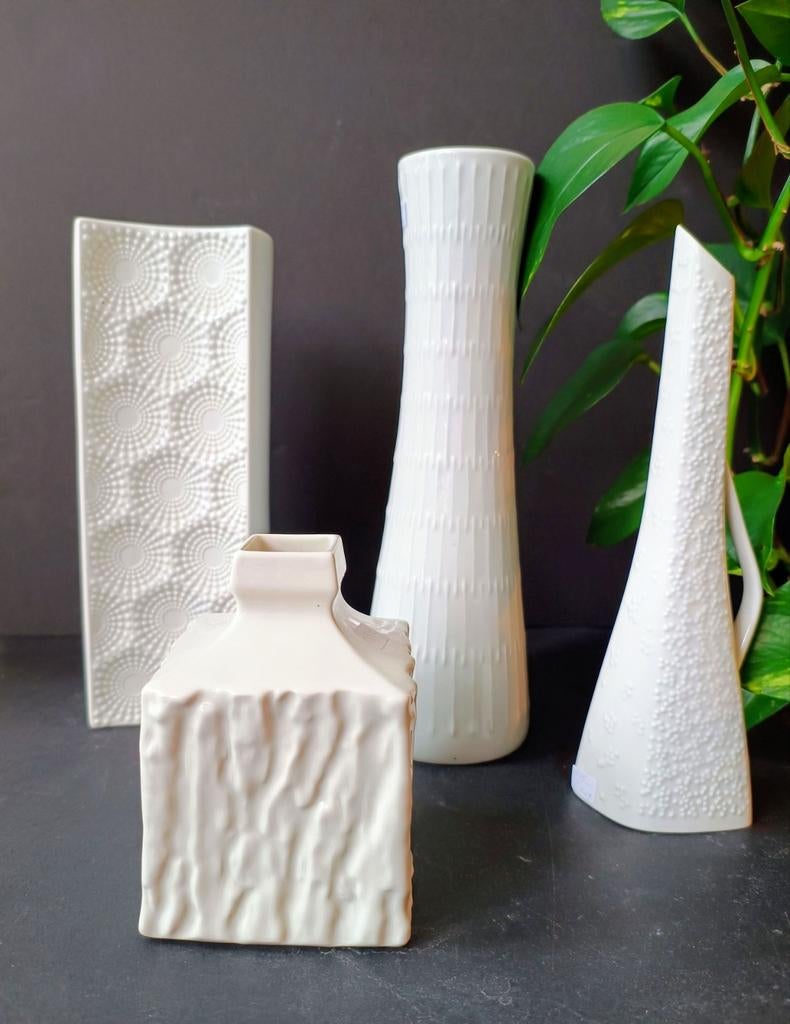 Vintage porseleinen vazen. Hutschenreuther, Kaiser, Sgrafo, Huis en Inrichting, Woonaccessoires | Vazen, Gebruikt, Wit, Ophalen of Verzenden