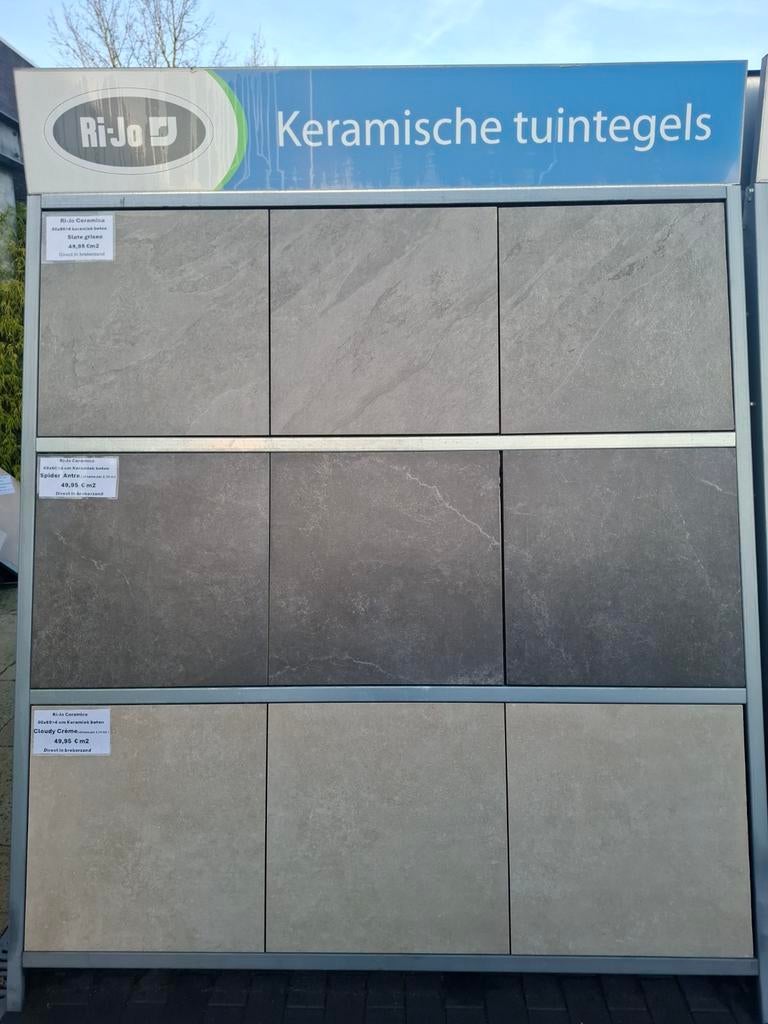 kera twice & Geo Ceramica, Tuin en Terras, Tegels en Klinkers, Nieuw, Terrastegels, Keramiek, 10 m² of meer, Ophalen of Verzenden