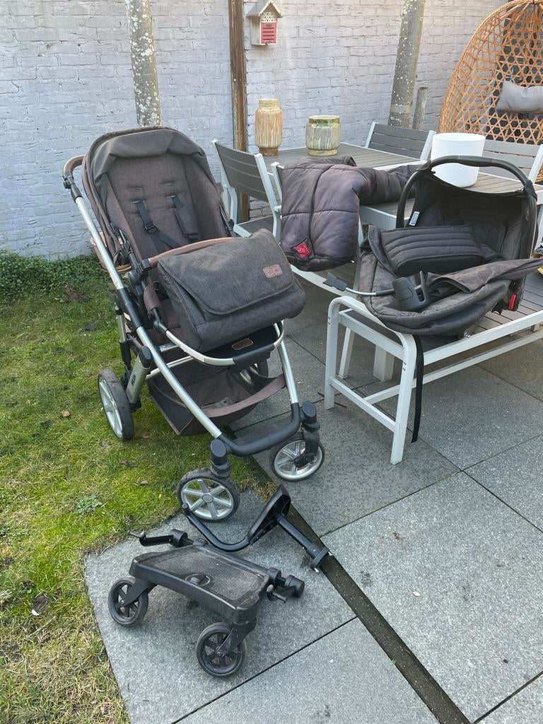 ABC Design Salsa 3 in 1 Kinderwagen met veel accessoires, Kinderen en Baby's, Kinderwagens en Combinaties, Gebruikt, Met autostoeltje