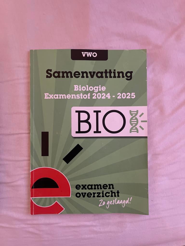 Samenvatting Biologie VWO Examenstof 2024-2025, Ophalen of Verzenden, Beta, Zo goed als nieuw