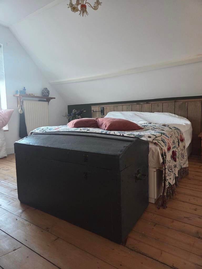 Grote houten kist - boekenkist- dekenkist, Ophalen, 50 tot 100 cm, 50 tot 75 cm, 50 tot 75 cm
