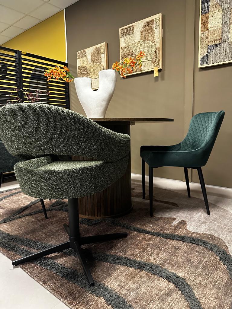 4x stoel groen - groene eetkamerstoel - stoelen groen, Overige kleuren, Nieuw, Ophalen of Verzenden, Vier
