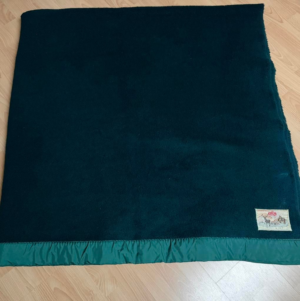 AaBe dralon deken mosgroen 220x220, Ophalen of Verzenden, Gebruikt