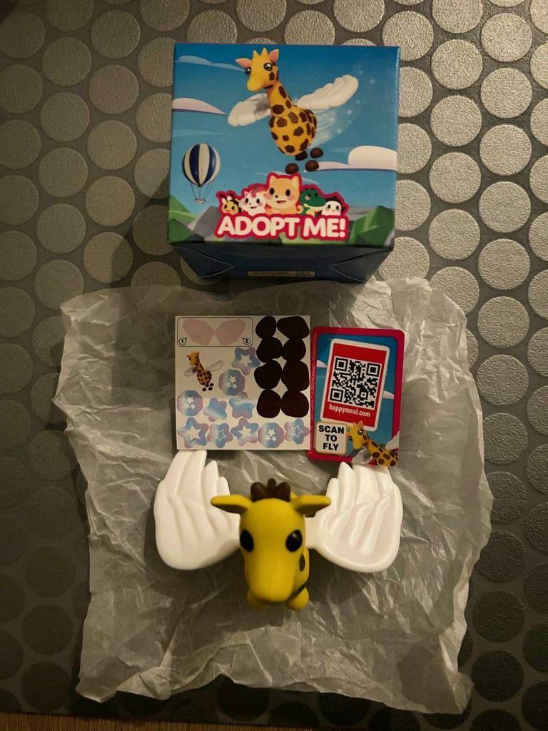 McDonald's speeltje Adopt Me! Roblox Flying Giraffe, Ophalen, Nieuw