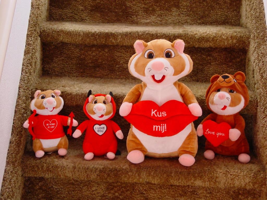 AH hamster knuffels valentijn, Ophalen of Verzenden, Zo goed als nieuw, Overige typen