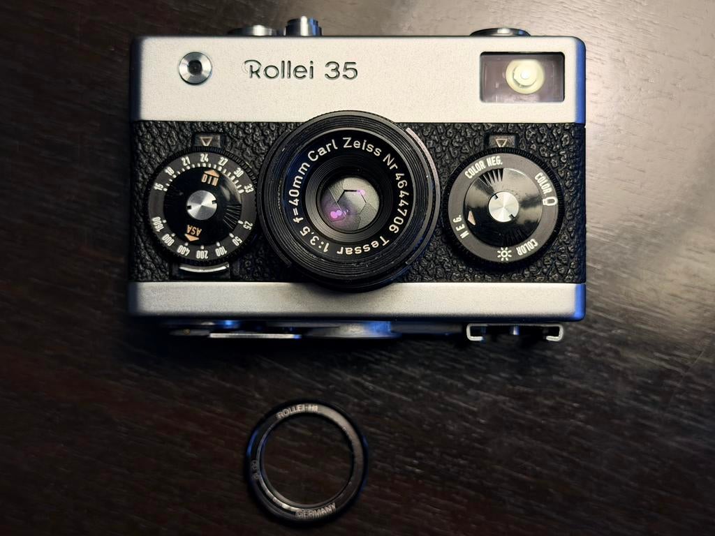 Rollei 35 (Made in Germany) met Carl Zeiss Tessar Lens, Ophalen of Verzenden, Zo goed als nieuw, Compact, Overige Merken