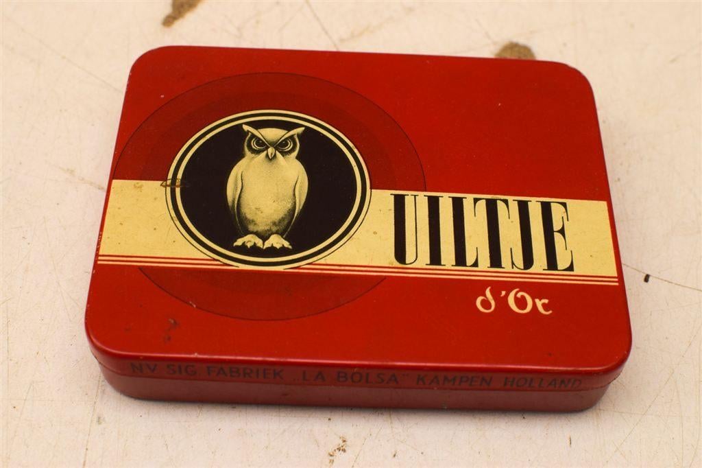 Uiltje Sigaren Doosje 45897, Verzamelen, Ophalen of Verzenden, Gebruikt, Koek(jes)