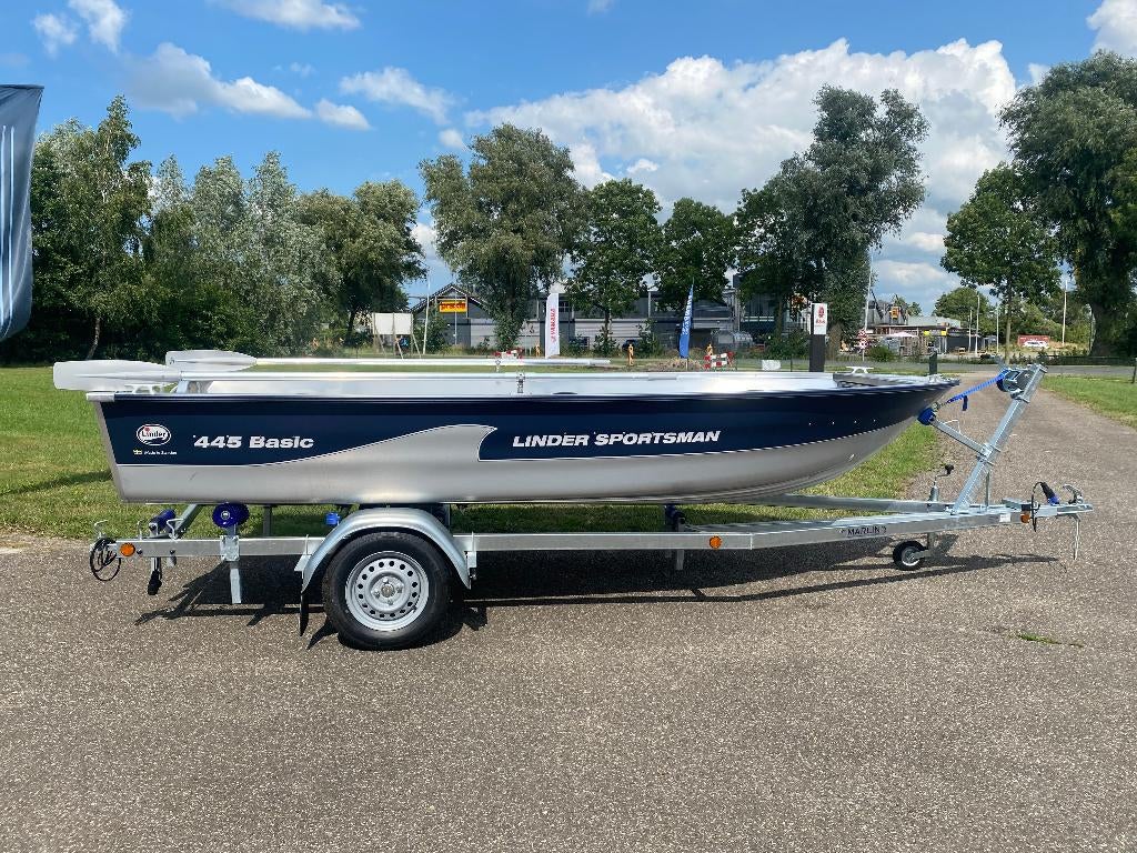 Linder sportsman 445 basic  aluminium perfectie, Watersport en Boten, Ophalen, 10 tot 30 pk, Nieuw, Aluminium