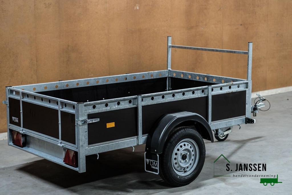 NIEUW VDM Enkelasser Aanhangers 750kg 220x130 cm, Ophalen, Nieuw