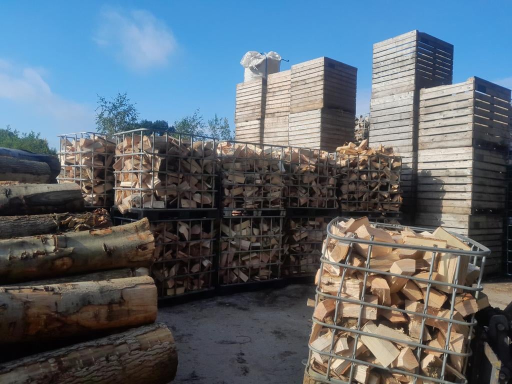**aktie** haardhout brandhout kachelhout, 6 m³ of meer, Ophalen of Verzenden, Eikenhout, Blokken