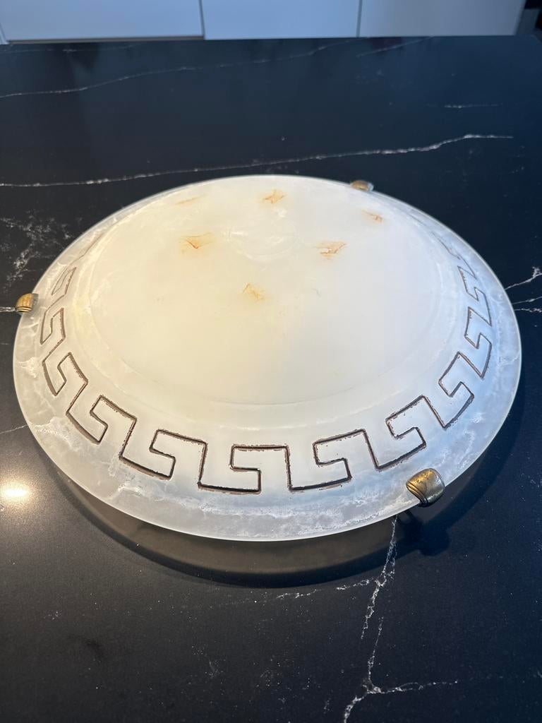 Plafonniere plafondlamp Griekse stijl, Huis en Inrichting, Ophalen, Zo goed als nieuw, Glas
