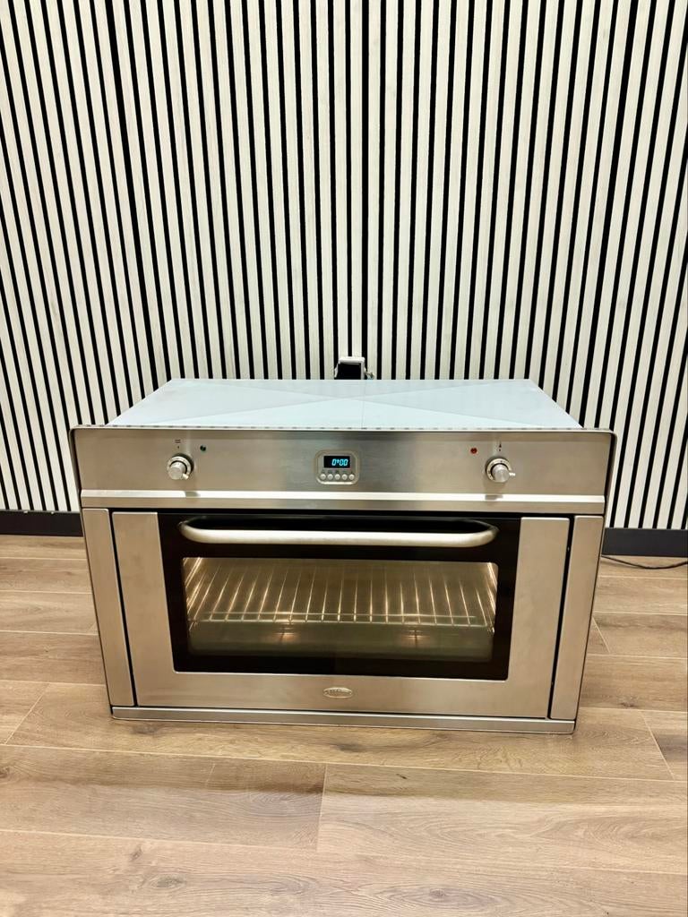 Luxe Boretti inbouwoven Multifunctioneel RVS 90 cm, Witgoed en Apparatuur, Ovens, Hete lucht, 60 cm of meer, Fornello Esperta