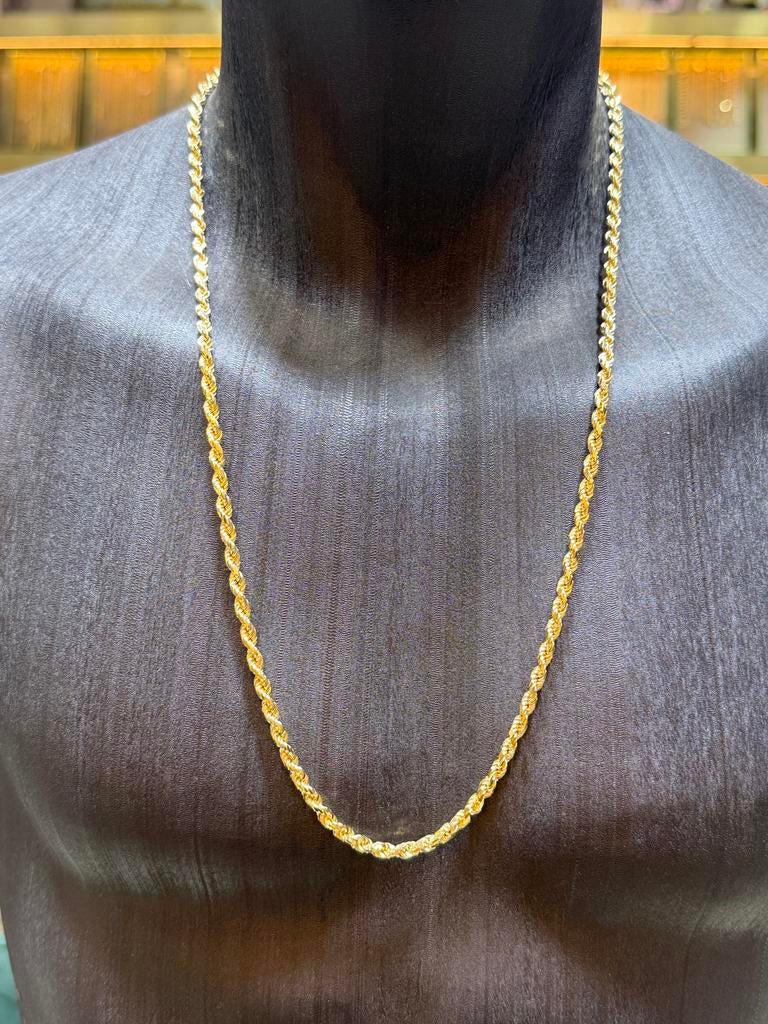 14KT Goud - 45.8 Gram - Ketting - ROPE - Gedraaide ketting, Ophalen, Nieuw, Goud