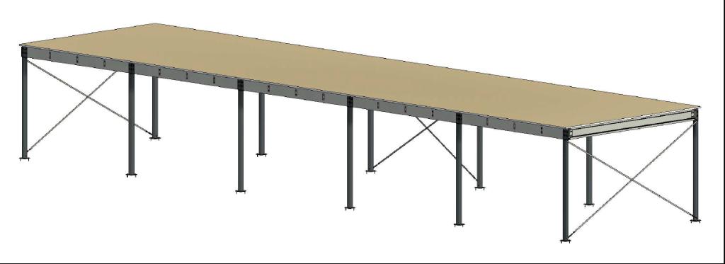 Entresolvloe r/ Verdiepingsvloer 20x5m - 3m hoog - Compleet, Ophalen of Verzenden