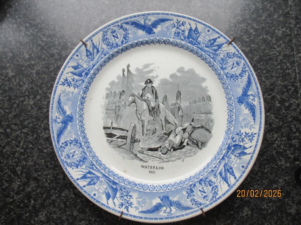 ANTIEK BORD- NAPOLEON -SLAG BIJ WATERLOO-SOC CERAMIQUE-C1910, Verzamelen, Militaria | Algemeen, Ophalen of Verzenden, Landmacht