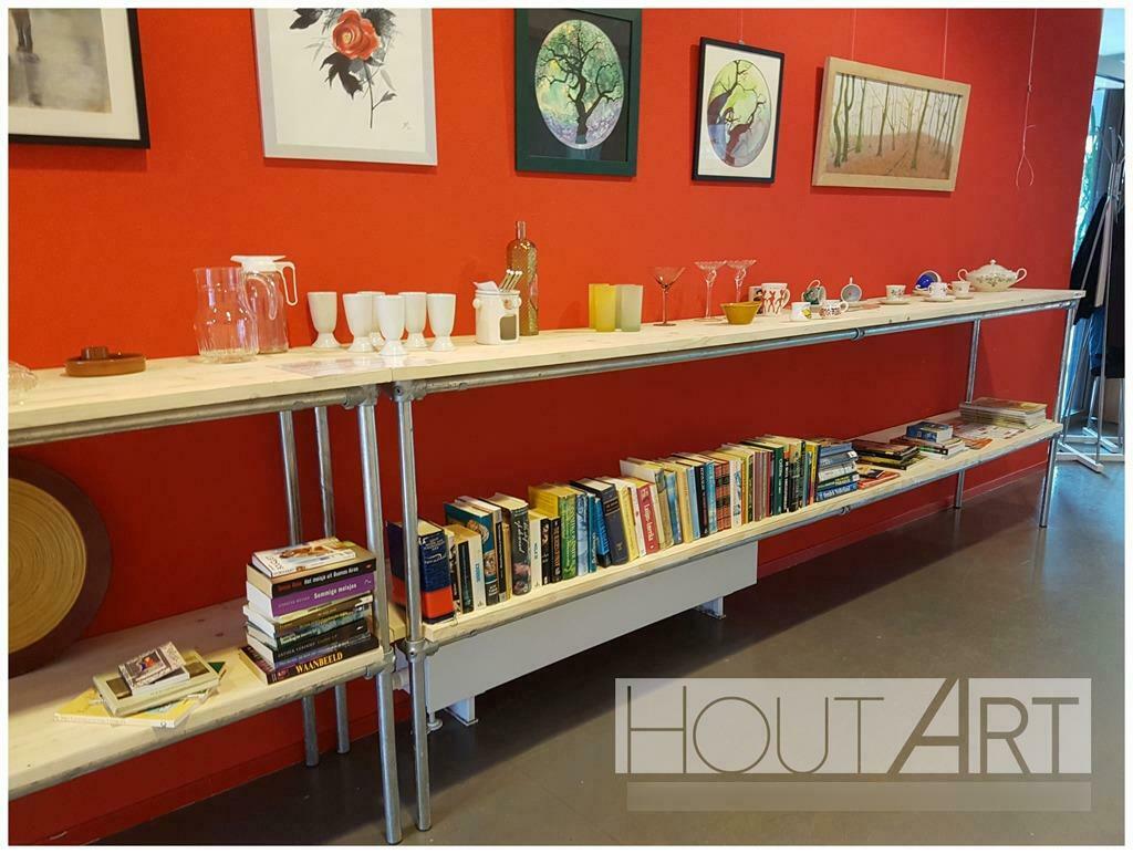Sidetable steigerbuis met steigerhout NIEUW, Overige houtsoorten, Info@hout-art.nl, Nieuw, Hoeves 3, 5482NL Schijndel