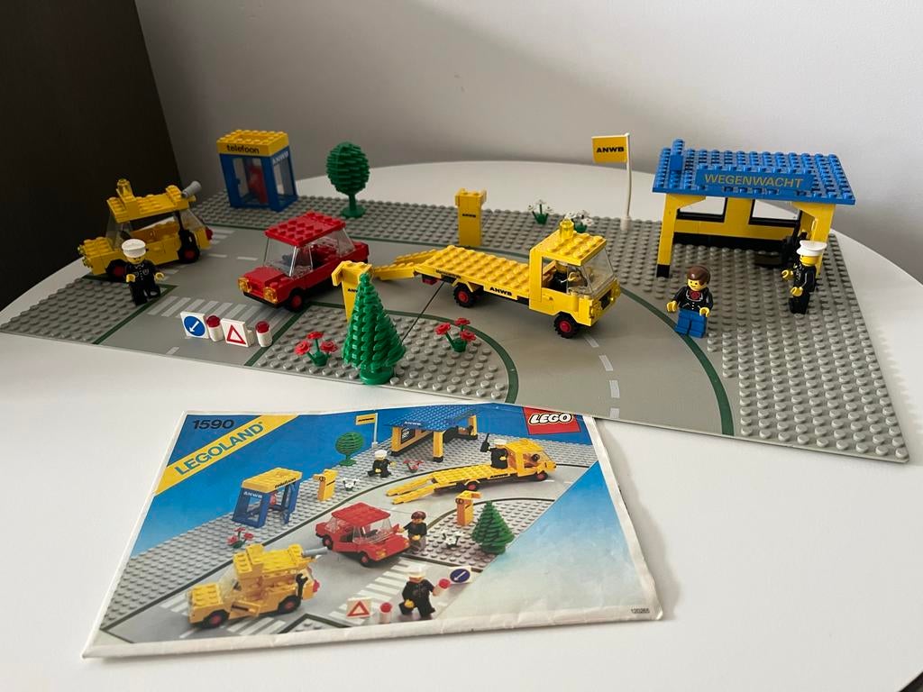 Lego 1590 ANWB Legoland Compleet met Instructie, Ophalen of Verzenden, Gebruikt, Complete set, Lego