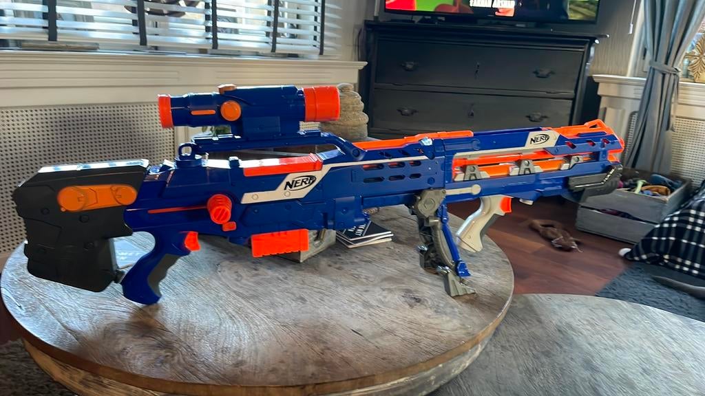 Nerf sniper - 2 guns in 1, Ophalen of Verzenden, Zo goed als nieuw