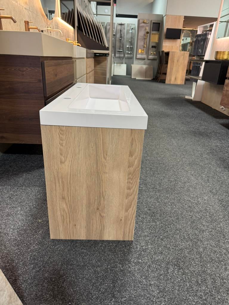 badmeubel 100 cm slechts 38cm diep! van €1149 nu €550, Nieuw, Minder dan 100 cm, Wastafelkast, 25 tot 50 cm