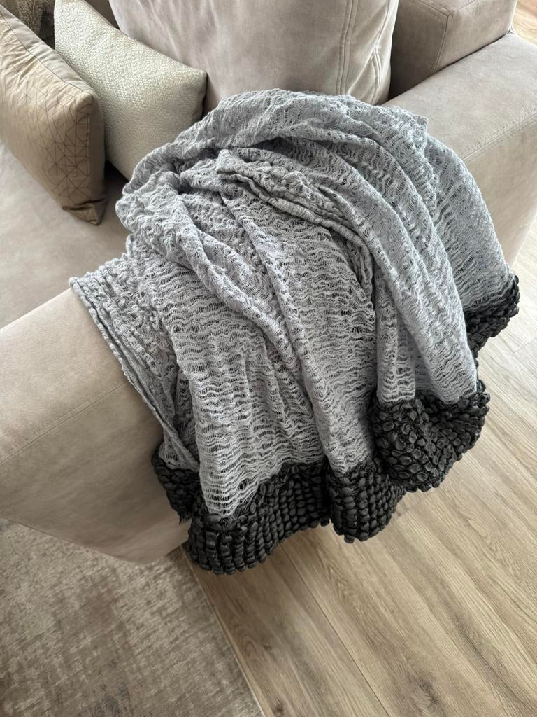 Hoffz plaid grijs, Huis en Inrichting, Ophalen of Verzenden, Zo goed als nieuw