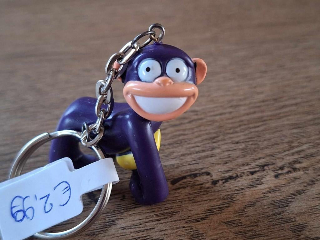 Sleutelhanger : Paars Aapje !!, Info@keycharms.nl, Dier of Natuur, Nieuw, Medemblik