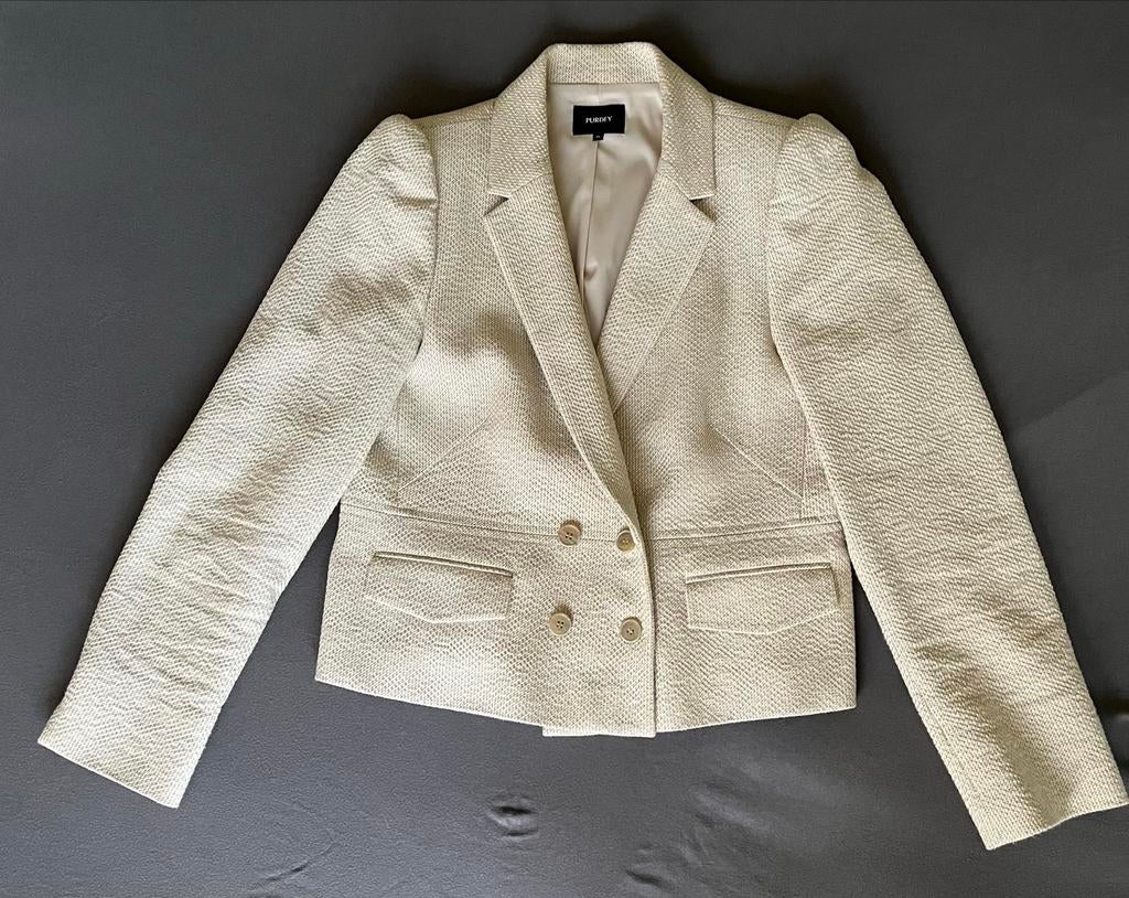 Elegante beige blazer - Perfect voor elke gelegenheid!, Kleding | Dames, Jasjes, Kostuums en Pakken, Maat 38/40 (M), Beige, Ophalen of Verzenden