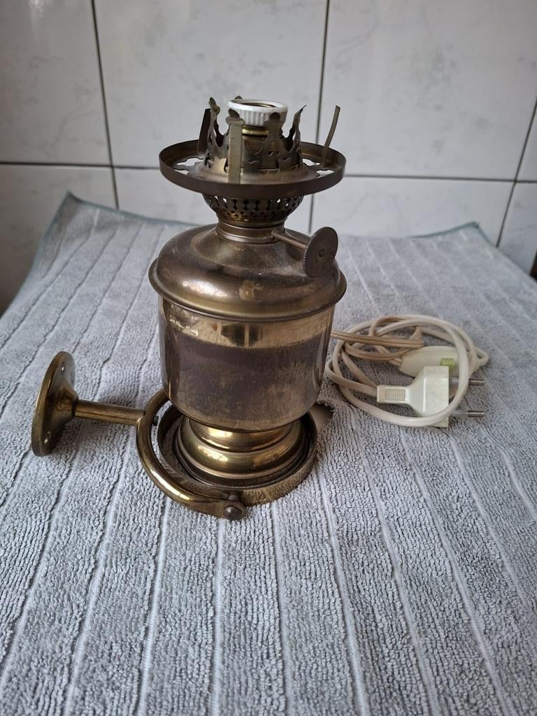 Messing cardanische wandlamp, Ophalen, Gebruikt, Metaal, Vintage