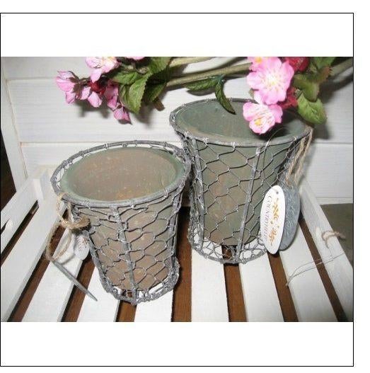 TERRA COTTA POT MET GAAS hoog 14,5 CM 3 stuks Nieuw, -, -, Rond, Ophalen of Verzenden