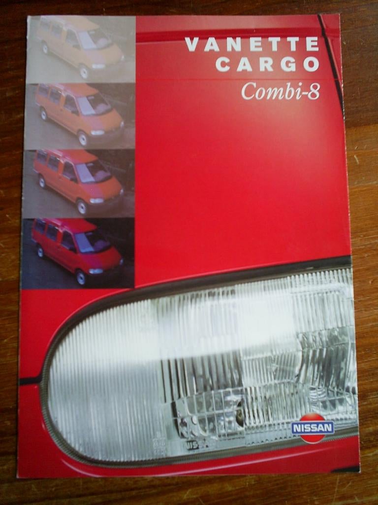 Nissan Vanette Cargo Combi 8 1995 Folder, Verzenden, Zo goed als nieuw, Nissan