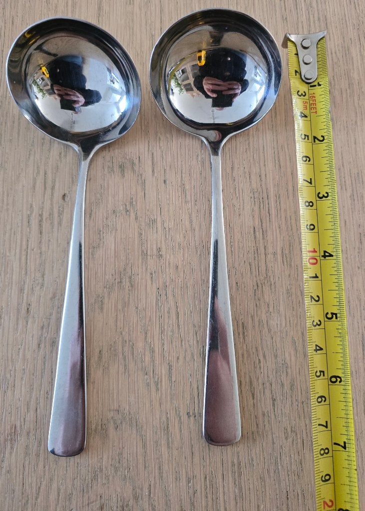 Vintage 2x Sauslepel Sola GZ Constance ca 18 cm, Ophalen of Verzenden
