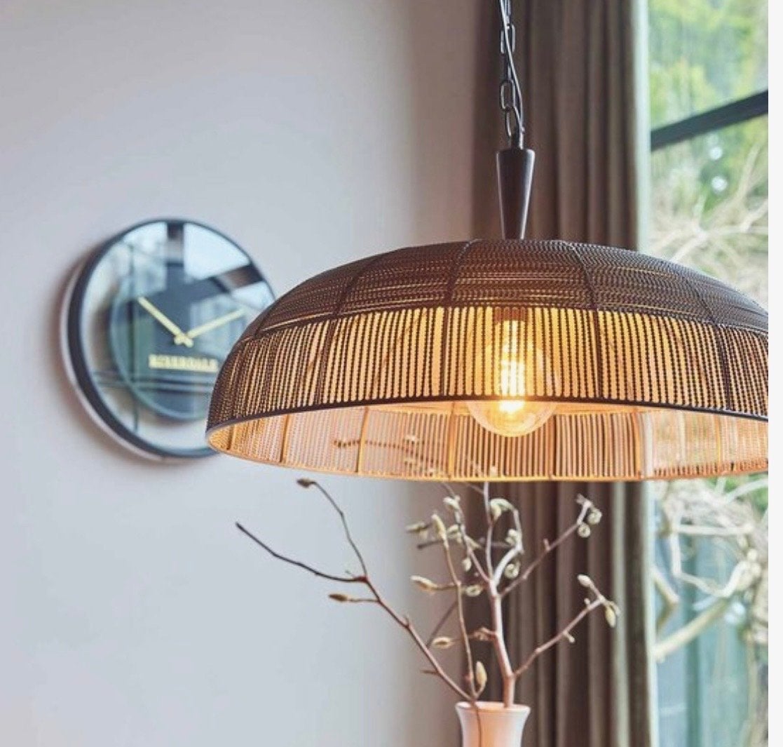 Riverdale Hanglamp Zwart Metaal - Nieuw in doos, Huis en Inrichting, Ophalen of Verzenden, Nieuw, Metaal, E27 (groot)