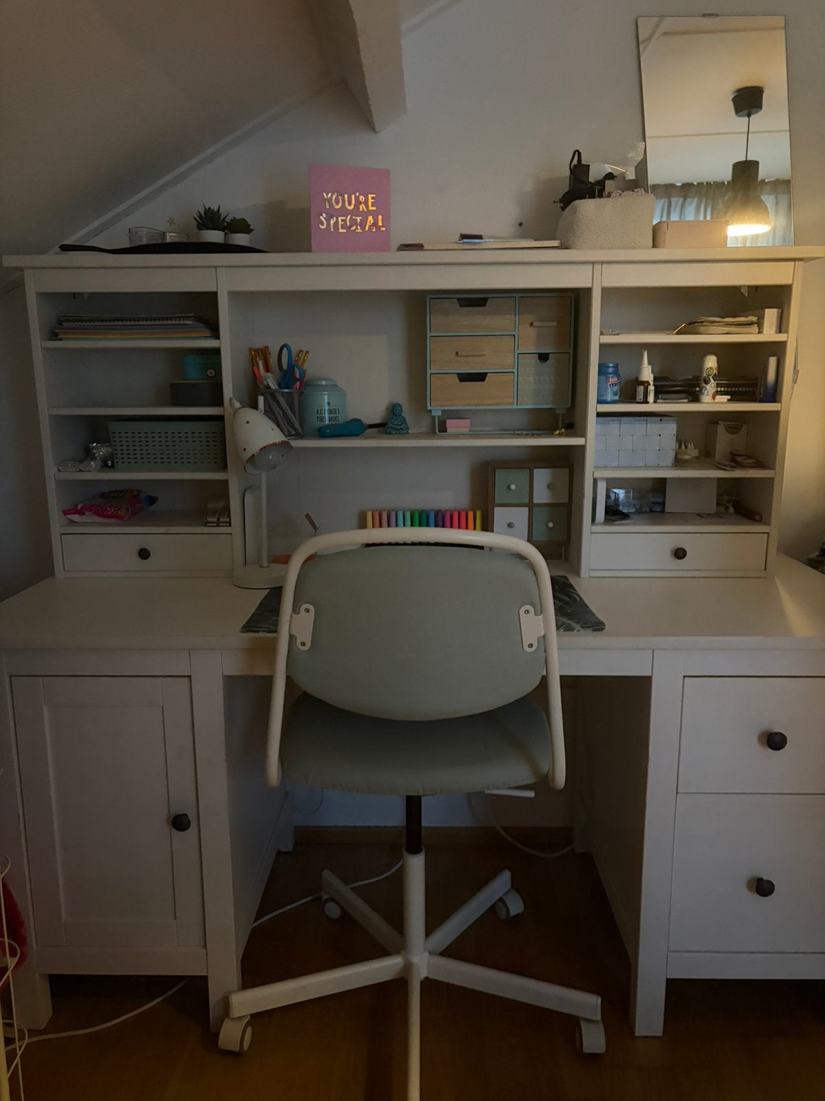 Hemnes Ikea Bureau met bovenstuk, Ophalen, Gebruikt