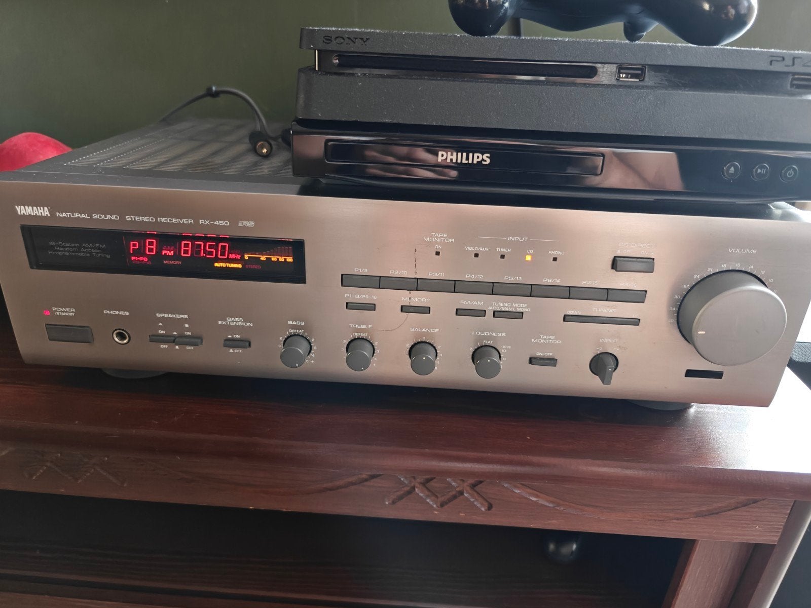 Yamaha RX-450 Stereo Receiver met afstandsbedie, Gebruikt, Yamaha, Ophalen of Verzenden, 60 tot 120 watt