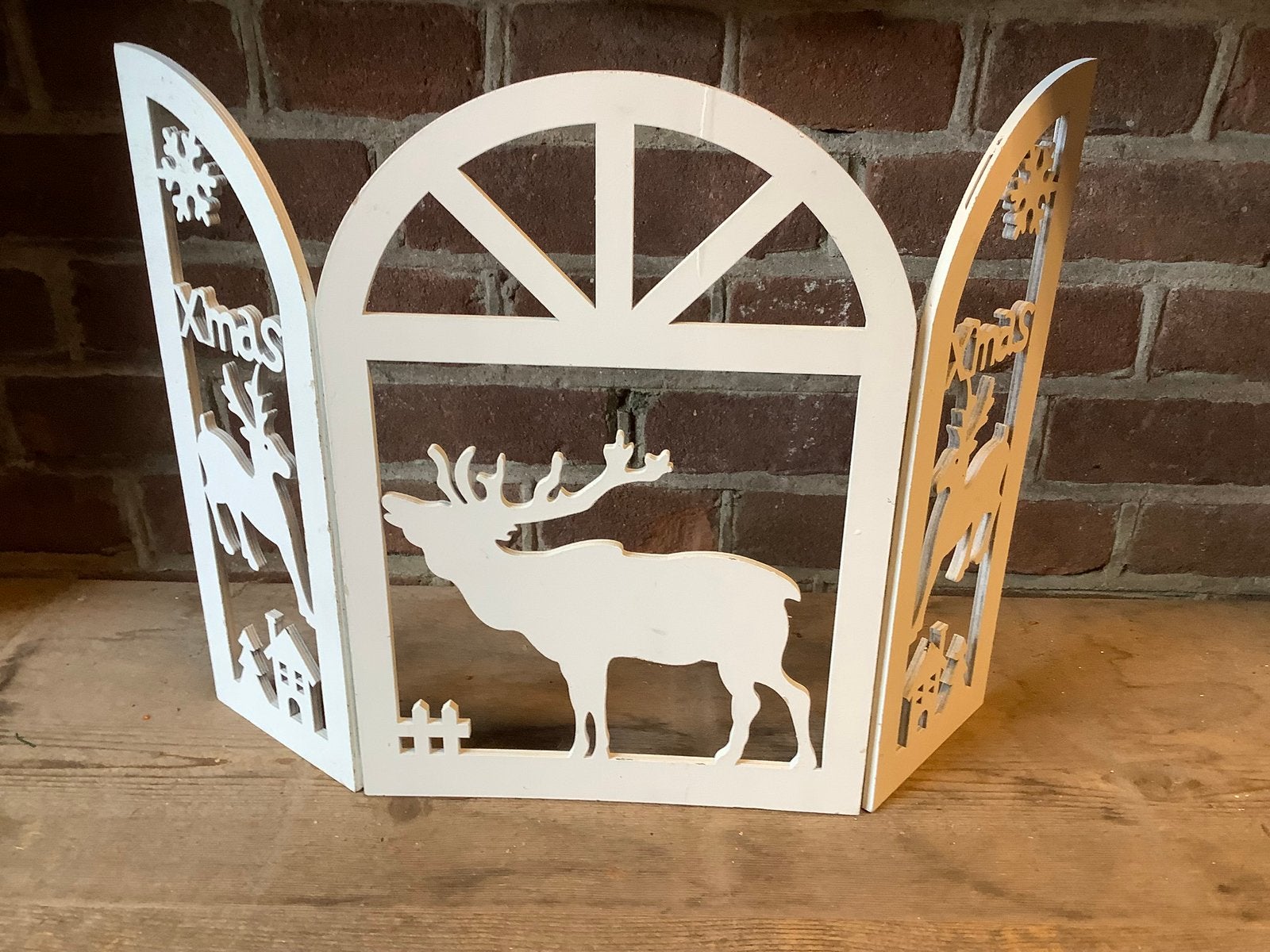 Kerst drieluik raamdecoratie, Ophalen of Verzenden, Gebruikt