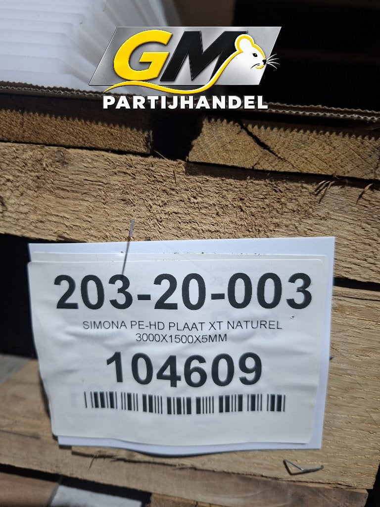 SIMONA PE-HD kunststof platen naturel – 300 x 150 cm  0,5 cm, Doe-het-zelf en Verbouw, Ophalen, Nieuw, Overige materialen