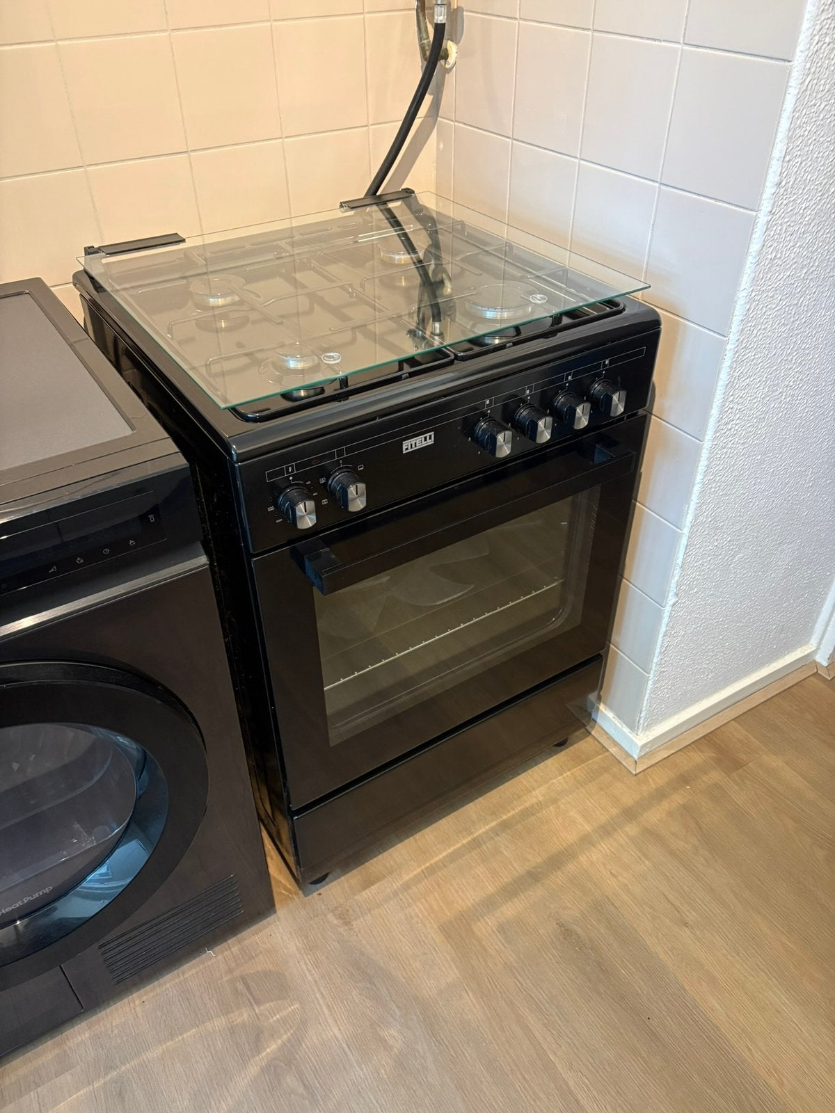 Fitelli gasfornuis 4 pits met oven, 60 cm of meer, Zo goed als nieuw, Gas, Vrijstaand