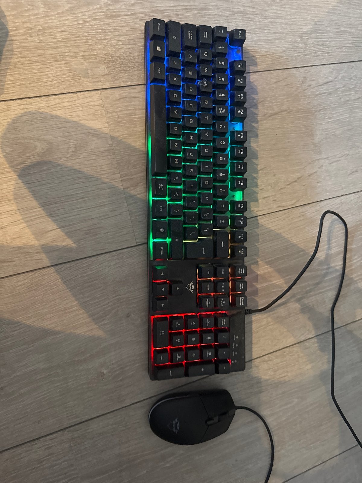 Gaming Toetsenbord en Muis Set - RGB Verlichting, Ophalen, Gebruikt, Gaming toetsenbord, Qwerty